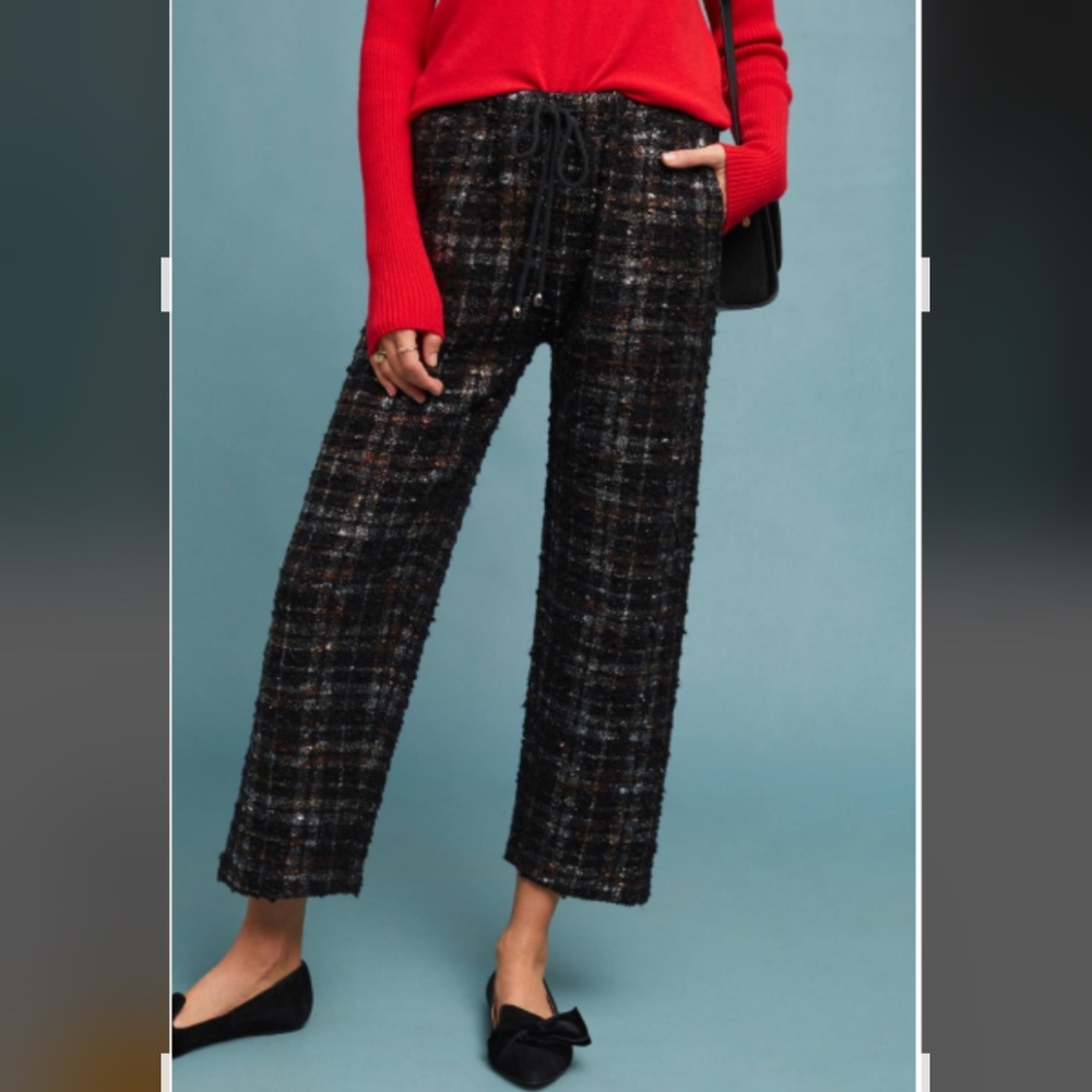 Anthropologie Eva Franco Fritz metallic pants. NWOT.Retail 178‎